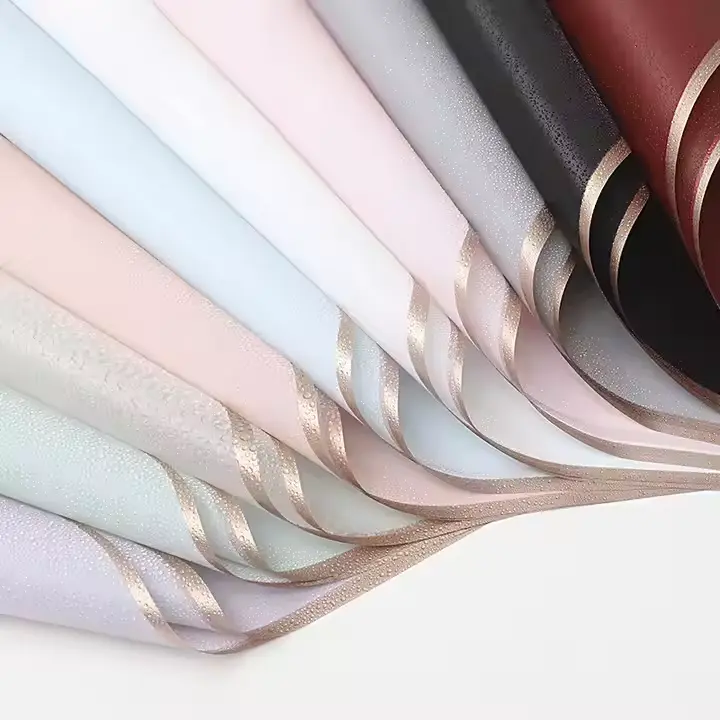 20 Sheets Flower Wrapping Paper -  Floral Bouquet Wrapping Paper Black Korean Florist Supplies Packaging Paper for DIY Crafts Wedding Birthday