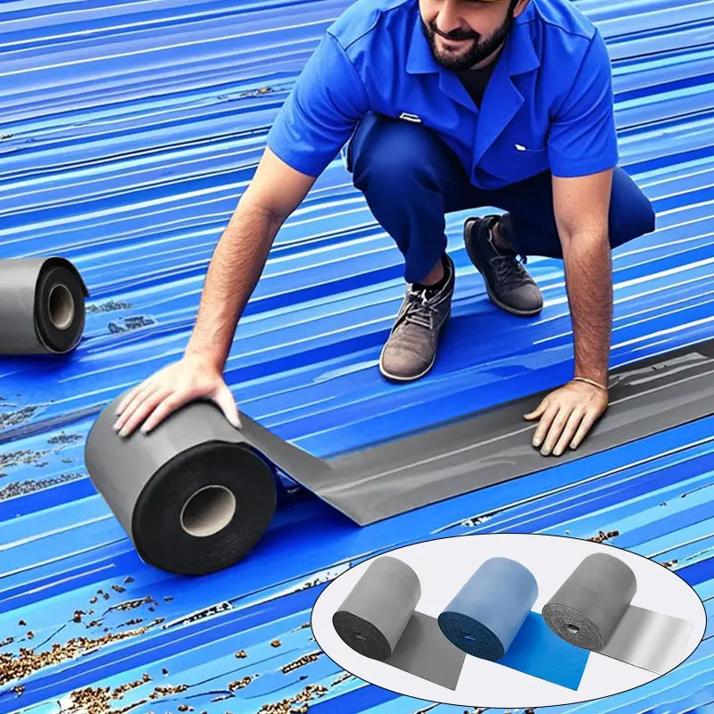 10m Long 10cm Wide Waterproof Roofing Tape, Durable and Flexible Adhesive for Leak Repairs, Waterproof Caulk Tape, Ideal for Home and Outdoor Use, Strong Adhesive