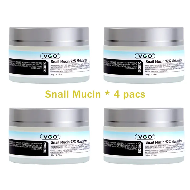 [Buy 2 Get 2 Free]VGO Glow-Boosting Skincare Set - Vitamin C Facial Serum, Essential Oil, 92% Snail Mucin Hydrating Moisturizer Cream, Daily Acne Care, Skin Repair, Targets Dullness, Soothes Post-Sun Irritation, Gentle for Sensitive Skin, Hydrate VC Serum