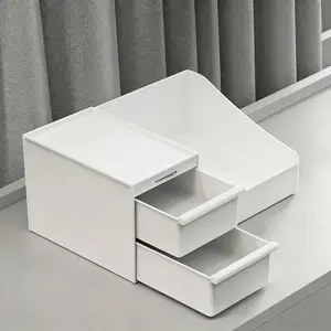 Multi-layer drawer-style makeup box, dormitory organizer, plastic storage box, cosmetics and skincare vanity desk top placement box