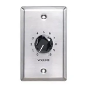 212 MAIN Bogen Signal Level Controller, Stainless Steel Audio Speaker Accessory, Passive Mode Compatible, Single Gang Design with Terminal Strips