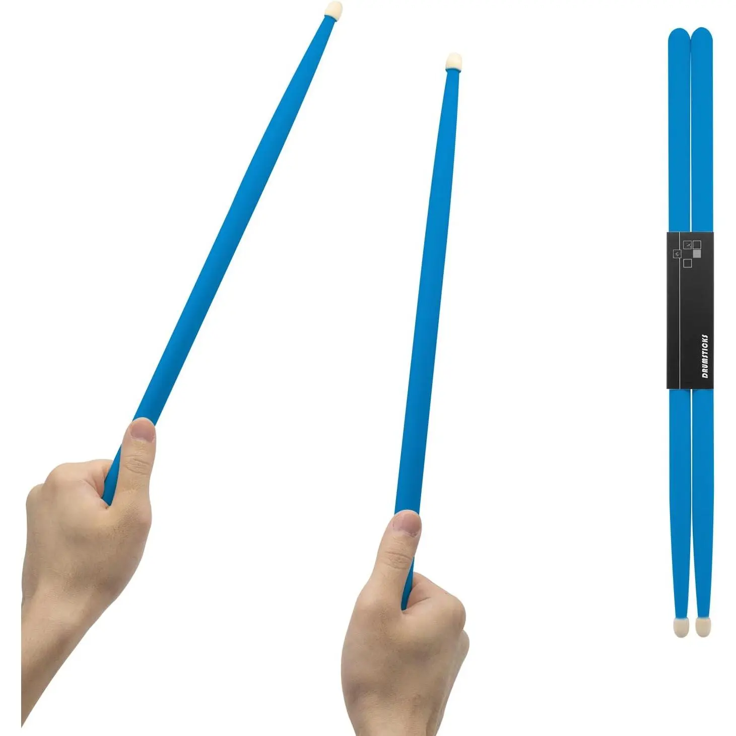 5A Maple  Drumsticks, Non-Slip Grip, Classic Blue Drum Stick for  Adults Beginner, Percussionists Drumming Accessories Musical Instrument