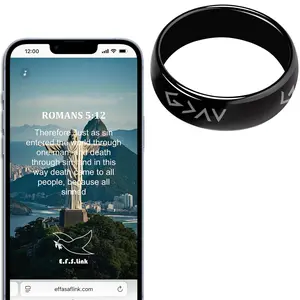 Daily Bible Verse Ring, Christian Devotional Ring, Works Like Daily Bible Verse Bracelet, Finger ring for Women Men Teens, Give you Inspiration and Strength Every Da