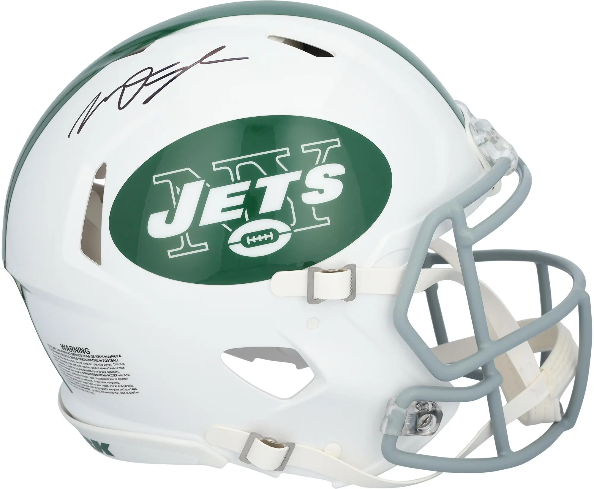 Mason Taylor New York Jets Autographed Riddell White Alternate Speed Authentic Helmet - Fanatics Authentic Certified