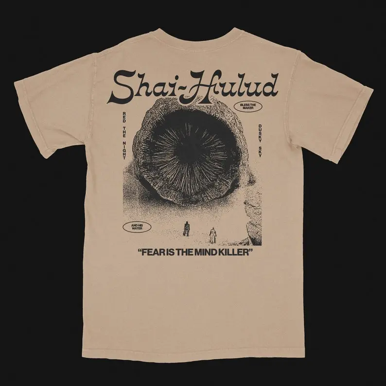 Dune vintage T-Shirt, Graphic T-Shirt, sand Classic Tee Gildan 5000, Shai-Hulud Movie Tee, Sandworm Top, Retro Arrakis Merch