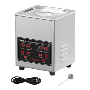 VEVOR Professional Jewelry Cleaning Machine, 1.3L Jewelry Cleaner Ultrasonic Machine with Basket and Heater & Timer, Digital Ultrasonic Cleaner for Cleaning Denture Dental Oral Irrigator Parts Retainer Glasses