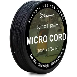 1.18mm x 100ft Thin Mini Utility Braided Small Paracord for Crafting, DIY Project, Camping and More