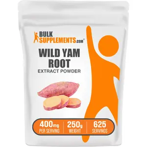BulkSupplements - Wild Yam Root Extract Powder - Digestive Support - Heart Health - 100g-1kg - 400mg per Serving