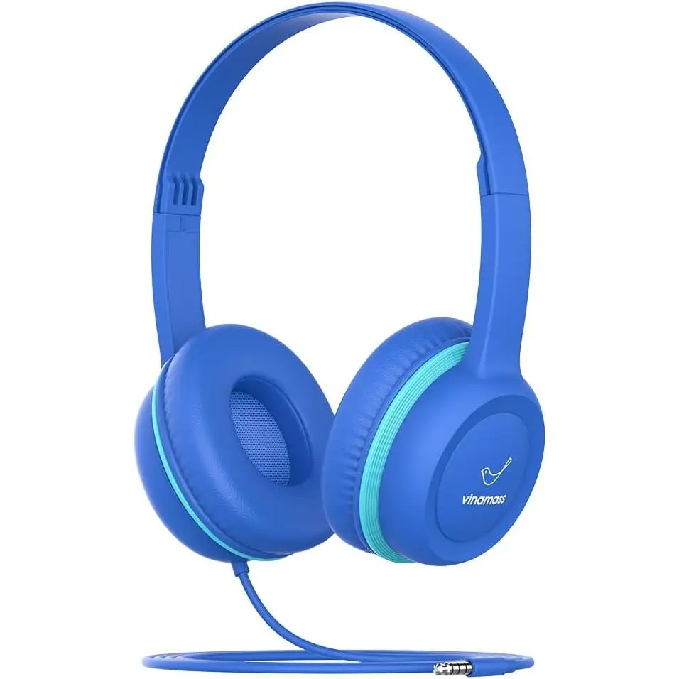 Headphones, Wired Headphones for  with Safe Volume Limiter,  Headphone with Cord 3.5mm Jack, -Ear Girls Boys  Headphone for School