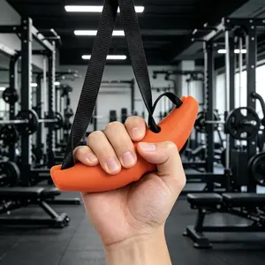 Pair of Bull Horn Handles, Multi-Functional Fitness Training Grips, Rowing Pull Back, Chin-Up, High Pull Down, Arc Grip Accessories