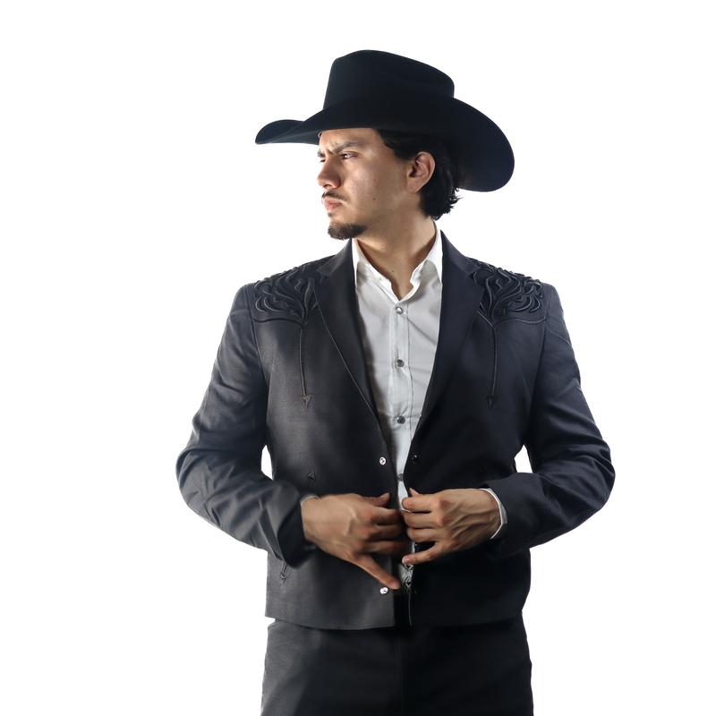 Traje Caporal Toledo Negro Bordado Hojas