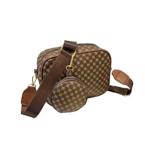 Women's Vintage Pattern Square Crossbody Bag - Luxury Designer Small Shoulder Shell Purse for Female