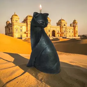 The Black Cat of Bastet Candle, 2pc set!