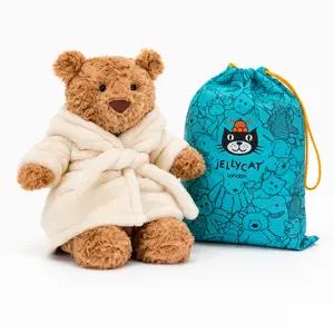 Jellycat Bartholomew Bear Bathrobe Plush Doll - Dust Bag New - New with tags for kids