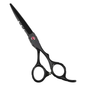VOCOSTE Professional Hair Cutting Scissors, Haircut Scissors Razor, Stainless Steel Shears for Hair Cutting, Black Pink, 0.91"x0.67"