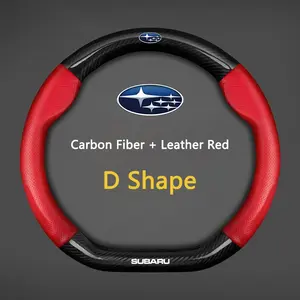 D Shape/o Shape Subaru Outback Brz Wrx Xv Ascent Forester Impreza Legacy Car Anti-Slip Carbon Fiber Leather Ultrathin Steering Wheel Cover