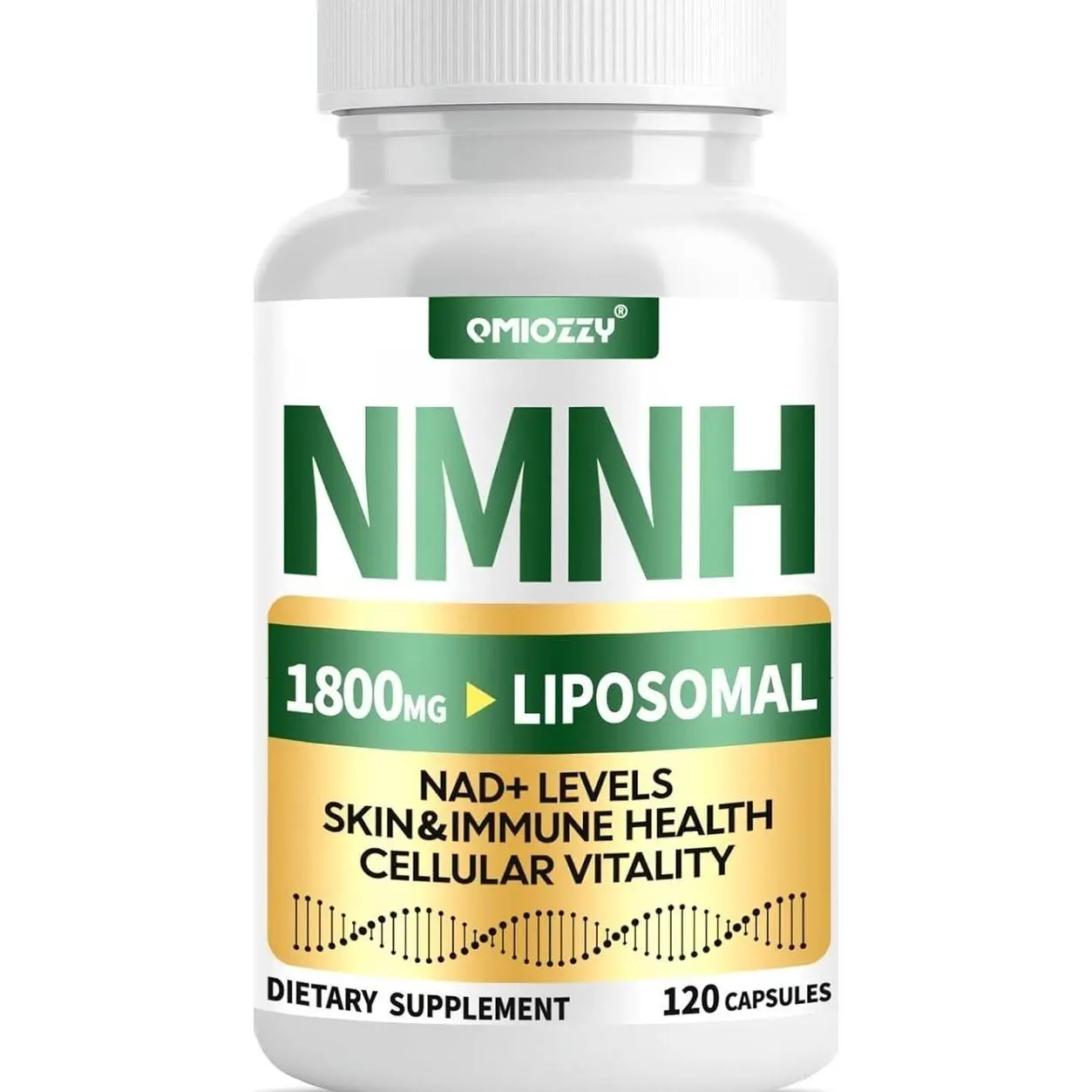 NMNH Supplement 1000mg - Nicotinamide Mononucleotide Alternative, Boost NAD+ with Liposomal Resveratrol & Nicotinamide Riboside NR, for Healthy Cellular, Aging, Energy, 120 Vegan Non-GMO Capsules