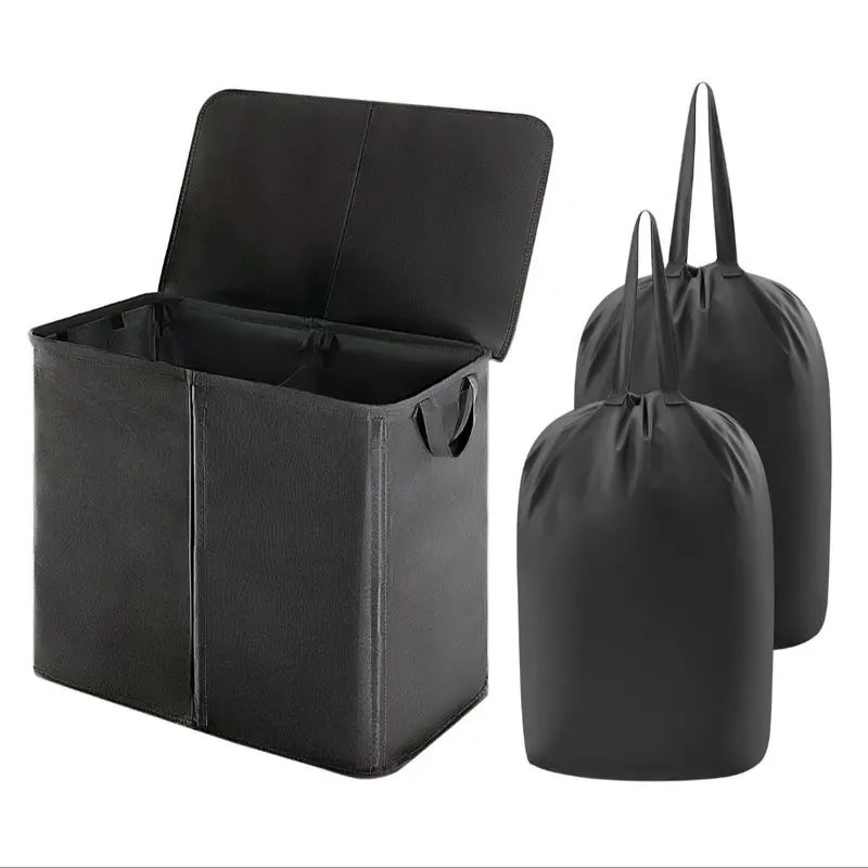 Large Laundry Hamper Basket with Removable inner Bags - Foldable Design, Reinforced Handles, Ideal Gifts & Bedrooms, Dorms Laundry Basket