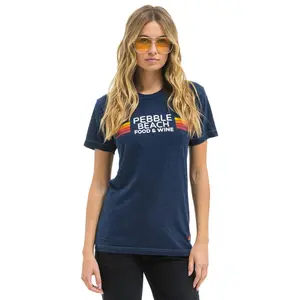 PEBBLE BEACH FOOD & WINE 2025 UNISEX CREW TEE - NAVY
