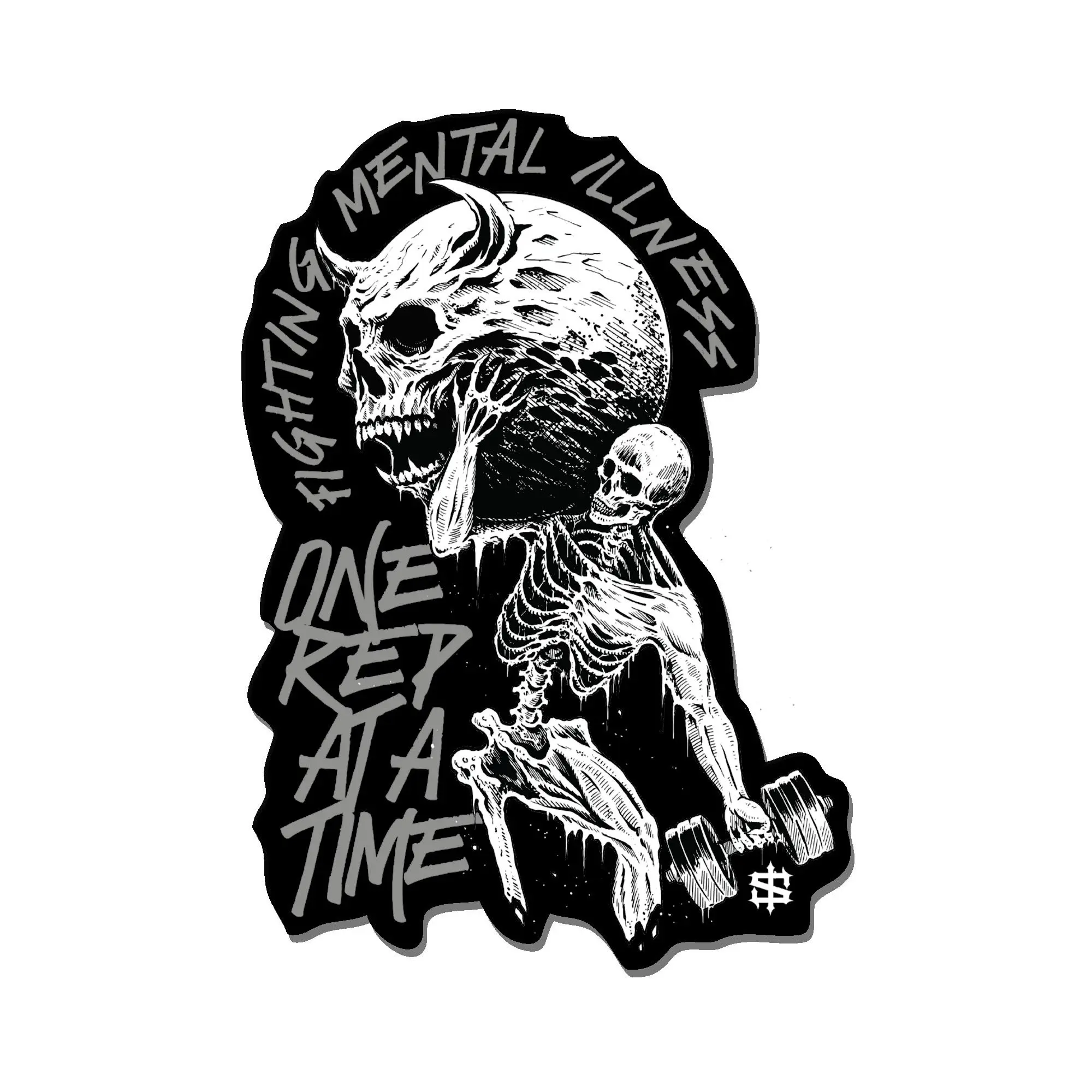 Ball and Dumbbell Sticker Graphic Decal