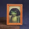 1pc Funny Frog Magnet - Mini Fridge Magnet with Green Frog & Haircut, Modern Kitchen Decor, Durable Wood Construction for Refrigerator, Fridge