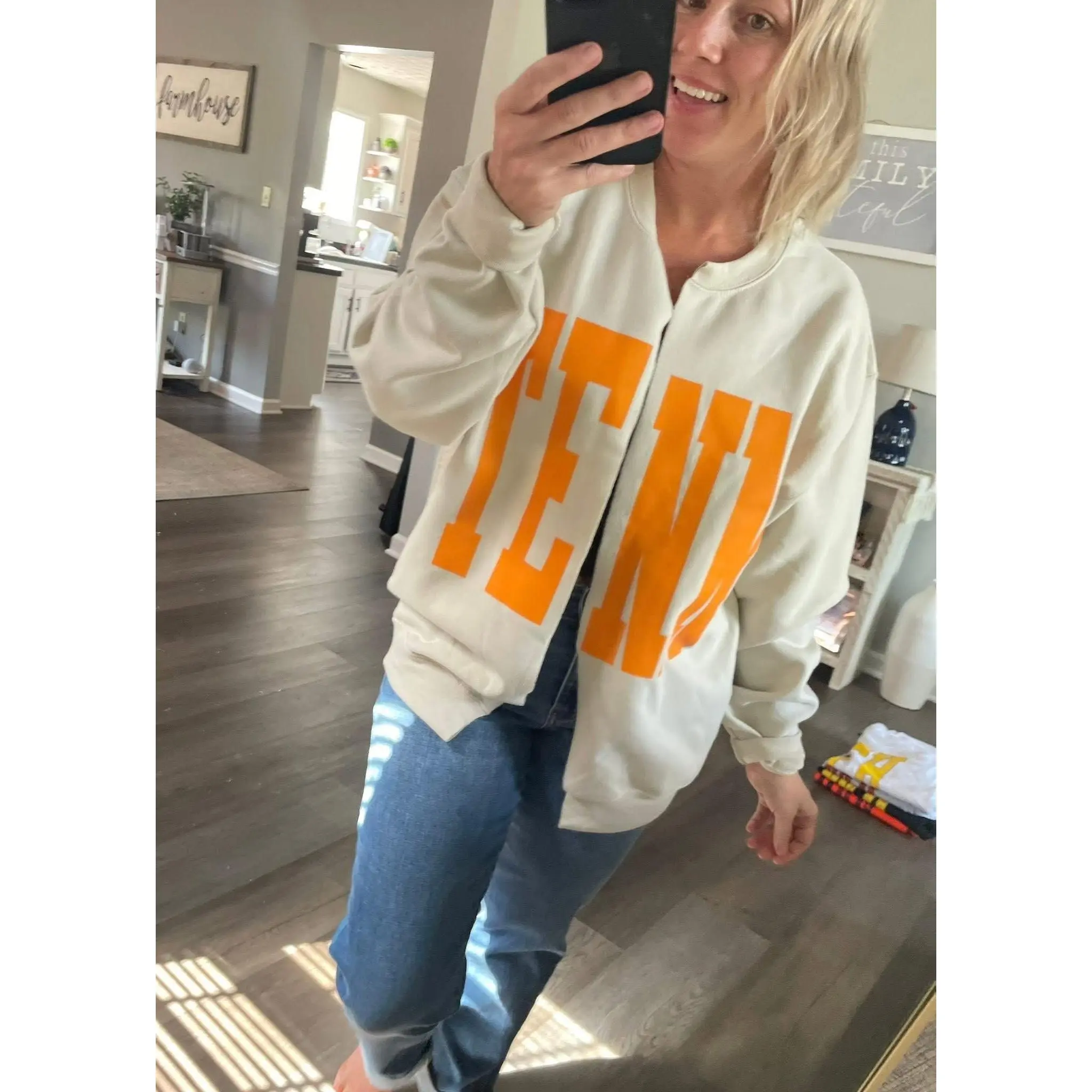 TENN Block Split Sweatshirt Cardi - Made to Order
