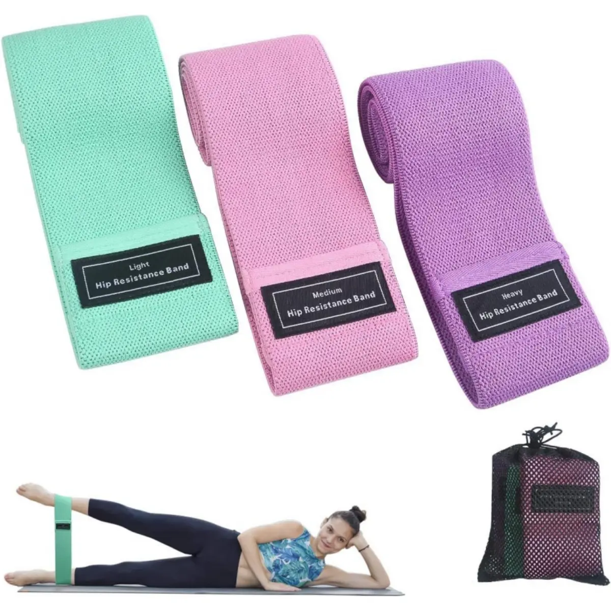 Lpxpass Resistance Bands for Women, 3-Piece Set of Wide Anti-Slip Elastic Loops, Fitness & Workout Equipment for Resistance Band Workout, Fitness Equipment, Elastic Exercise Bands