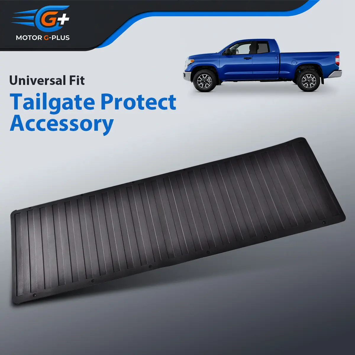 MOTOR GPLUS Pickup Truck Tailgate Mat Liner, 60x19.5 in Extra Thick Heavy Rubber Waterproof Shield, Trimmable Car Exterior Accessory for Pickup Trucks (Meets Trimming Need, Enables Tailgate Protect & Damage Prevention)