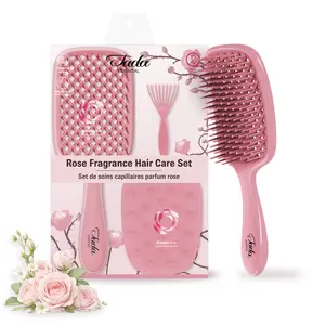 [Brush Cleaner Included] TADA Essential Scented Hairbrush & Scalp Brush Set | Detangling Scalp Brush with Rose, Vanilla, Lavender or Mint Scent | Travel Size Hair Mist & Hair Care Gift for Girls Teens Women
