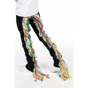 Otto Black/Multi Stacked Flare Jean