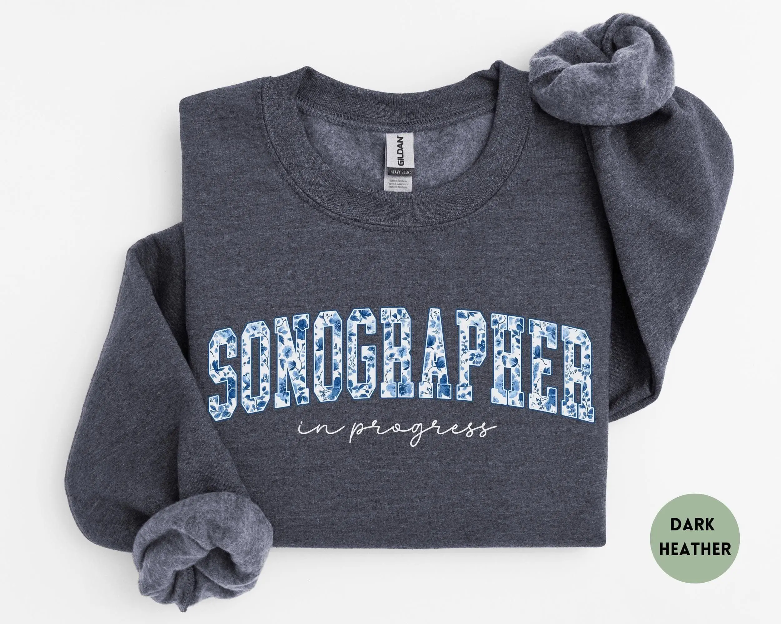 Sonographer Sweatshirt – Floral Sonography Student Crewneck, Graduation Gift