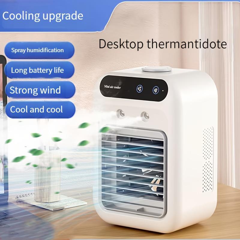 1pc Rechargeable Mini Air Conditioner Portable Water Cooling Fan Humidifier Purifier Desktop Air Cooler Fan for Office Desktop 1pc Rechargeable Mini Air Conditioner Portable Water Cooling Fan Humidifier Purifier Desktop Air Cooler Fan for Office Desktop