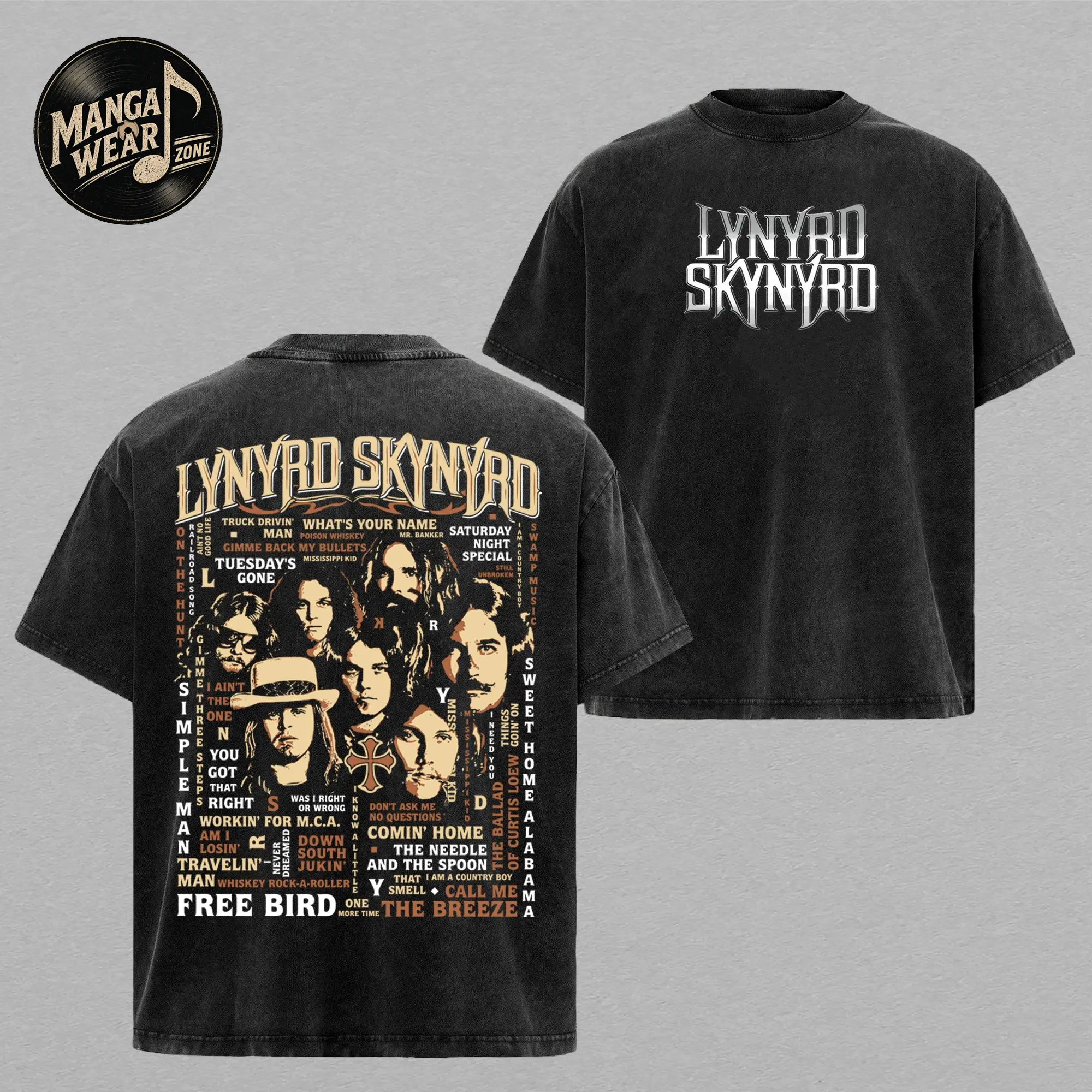 Retro NEW Lynyrd Skynyrd Greatest Hits T-Shirt Washed, Lynyrd Skynyrd , Music Graphic Tee, Rock Band Shirt, Retro Music Tee, Rock Music Lover Shirt, Vintage Band Shirts Casual Comfort Cotton Fabric Fit Top ,Top Men's and Women's Clothing . Streetwear Appa