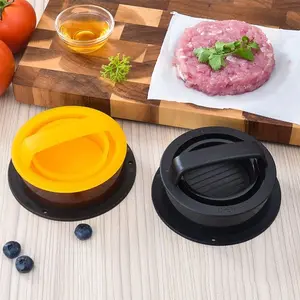 Three-In-One Burger Press Mold, Round Plastic Hamburger Meat Press Tool, Meat Patty Press, Burger Maker, Easy Release & Clean, Essential Kitchen Restaurant Item
