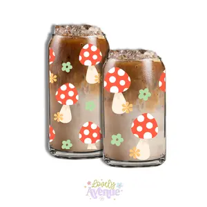 Mushie Pattern - Glass Cup