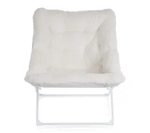 Oniva Mellow Dorm White Folding Home Chair