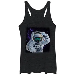 Women's Lost Gods Astronaut Headphones Racerback Tank Top