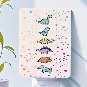 Cute Dinosaur Pattern Tablet Case, Auto Sleep/Wake Tablet Protective Cover, Tablet Protector for iPad 10.2/Air4/5/Pro11/10th/10.9/9.7/12.9