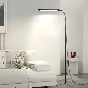 96 LED Dimmable Floor Lamp Adjustable Brightness Three Color Temperatures USB Powered Flexible Neck Ideal for Makeup Manicure Reading Living Room Bedroom Office Beauty Salon Modern Design Plastic Structure Reading Light