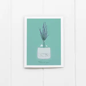 Thank You Glass Lavender Card