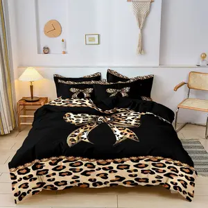 Butterfly Rose Print Bedding Set, Includes 1 Fitted Sheet and 2 Pillowcases, Soft Comfortable, Suitable for Bedroom and Guest Room
