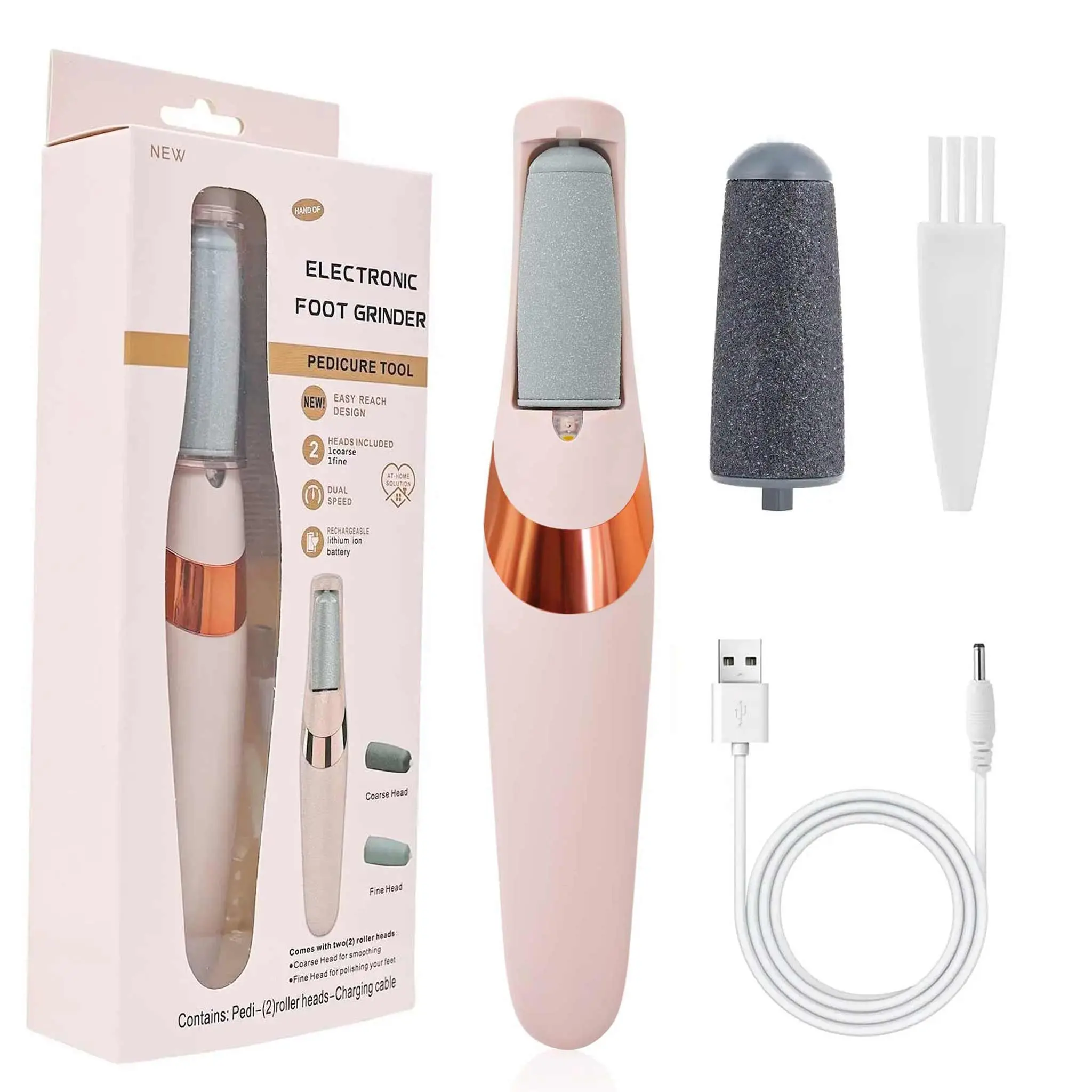 Electric Feet Callus Remover, Foot Files And Callus Removers For Dead Skin, Electronic Foot File Pedicure Tools, Waterproof Foot Scrubber File, Pedi Foot Care for Dead, Hard Cracked Dry Skin Manicure Nail Care nail drill Electric Foot File