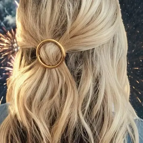 Elegant Round Metal Hair Clip, Seamless Clip, Simple Fashion Design, Suitable for Students Daily Use, Commuting Wear, Campus Style Matching, Updo, Half Up Half Down Hair Clip, Hijab Hair Clip, Hair Bun Accessories, Hair Clips Metal