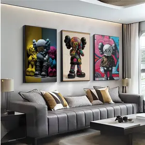 Graffiti KAW Figure Poster Set of 3 Printable KAW Wall Prints Minimalist Hypebeast Room DecorCool Wall Art Set Kaw Toys #146