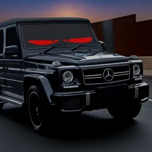 16*64 Devil's Eye two-piece LED flexible display screen, modern technology style, Bluetooth connection, intelligent full-color advertising screen car sticker, high pixel and high brightness editable pictures and text, ultra-thin waterproof, non-destructiv