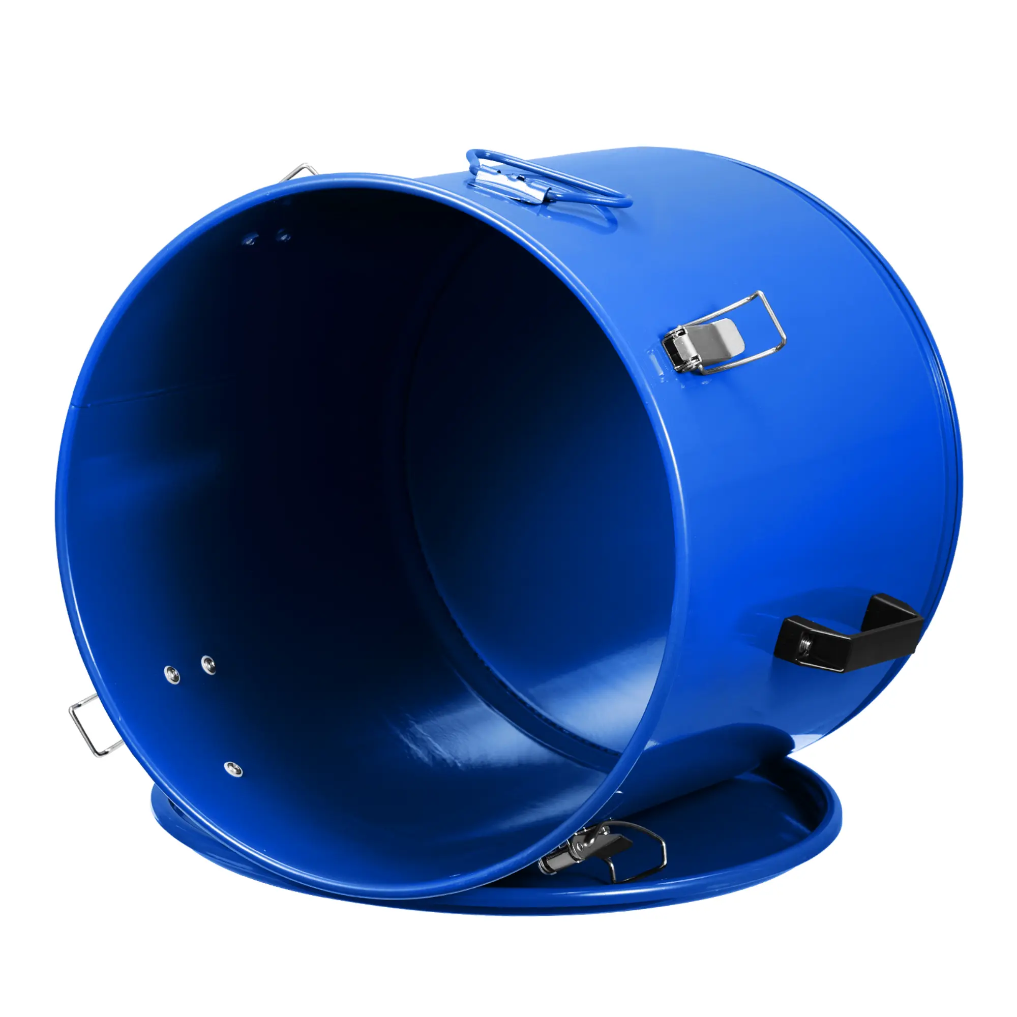 [Football Fan SeasonDeal] Automotive Fryer Grease Bucket, Disposal Caddy with Rust-Proof Coating, Hot Oil Transport Container with Lid,Carbon Steel, Lock Clips, Filter Bag for Hot Cooking Oil Filtering,10gal Oil, Blue Engine & Transmission Repair Tools