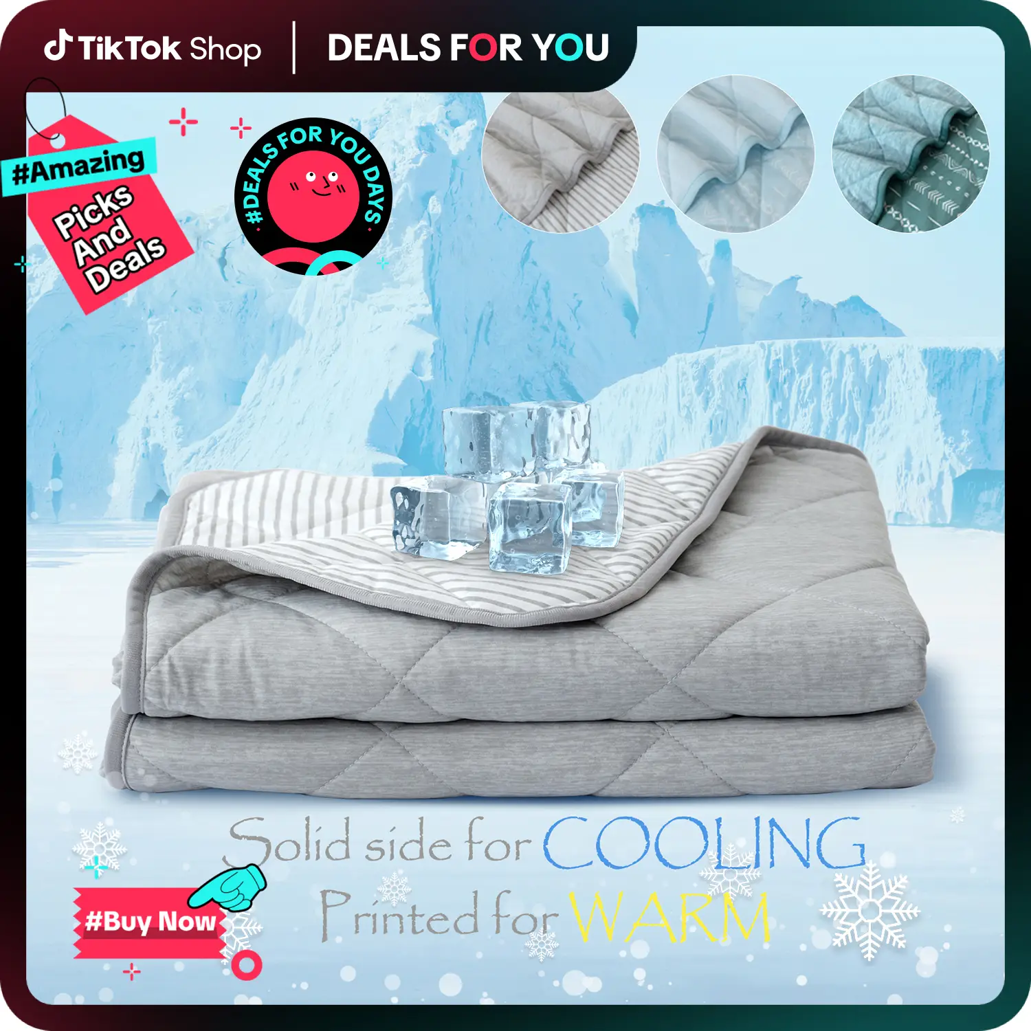 【Deals for You Days】DOWNCOOL Doubled-sided Cooling Blanket for Hot Sleepers , Summer Breathable Cooling Blankets for night sweats, Cool Blanket Absorb