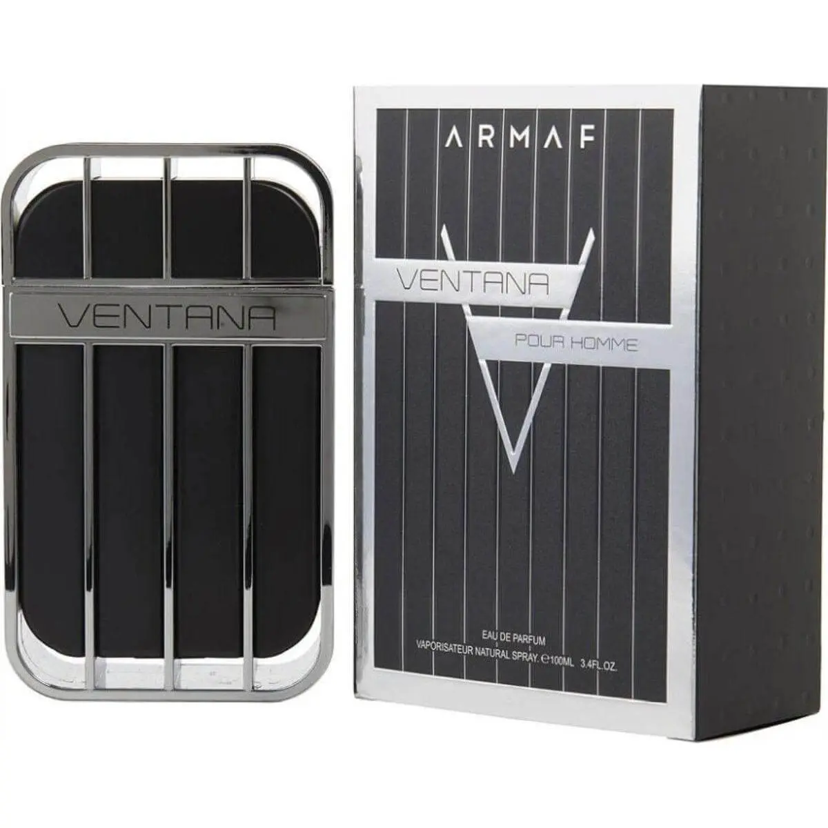 Armaf Ventana EDP Spray Non-Sweet Fruit-Flavored Lemon Multi-Scent Aromatic Woody Men's Fragrance, 3.3oz/3.4oz, Zesty Citrus Top Lemon Blend, Patchouli-Infused Refreshing Scent, Newly Boxed, Aromatic Woody Fragrance, Non-Sweet Men's Fragrance