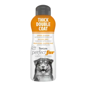 TropiClean Perfect Fur Thick Double Coat Shampoo for Dogs
