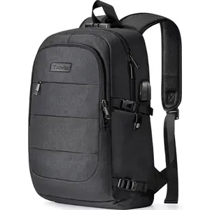 Tzowla Travel Laptop Backpack Water Resistant Anti-Theft Bag with USB Charging Port and Lock 15.6 Inch Computer Business Backpacks for Women Men Work College Gift,Casual Daypack